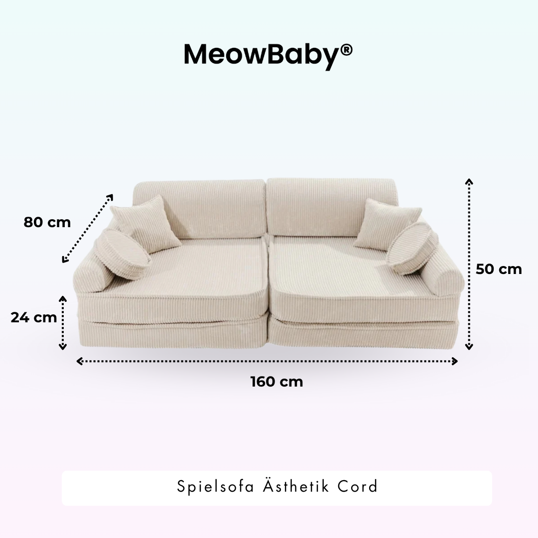 MeowBaby Spielsofa Ästhetik Cord - Classic Cord Edition