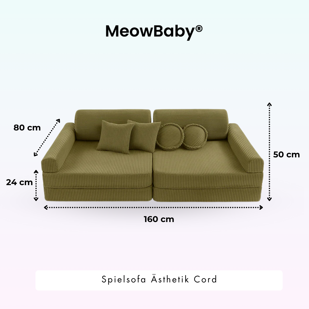 MeowBaby Spielsofa Ästhetik Cord - Classic Cord Edition