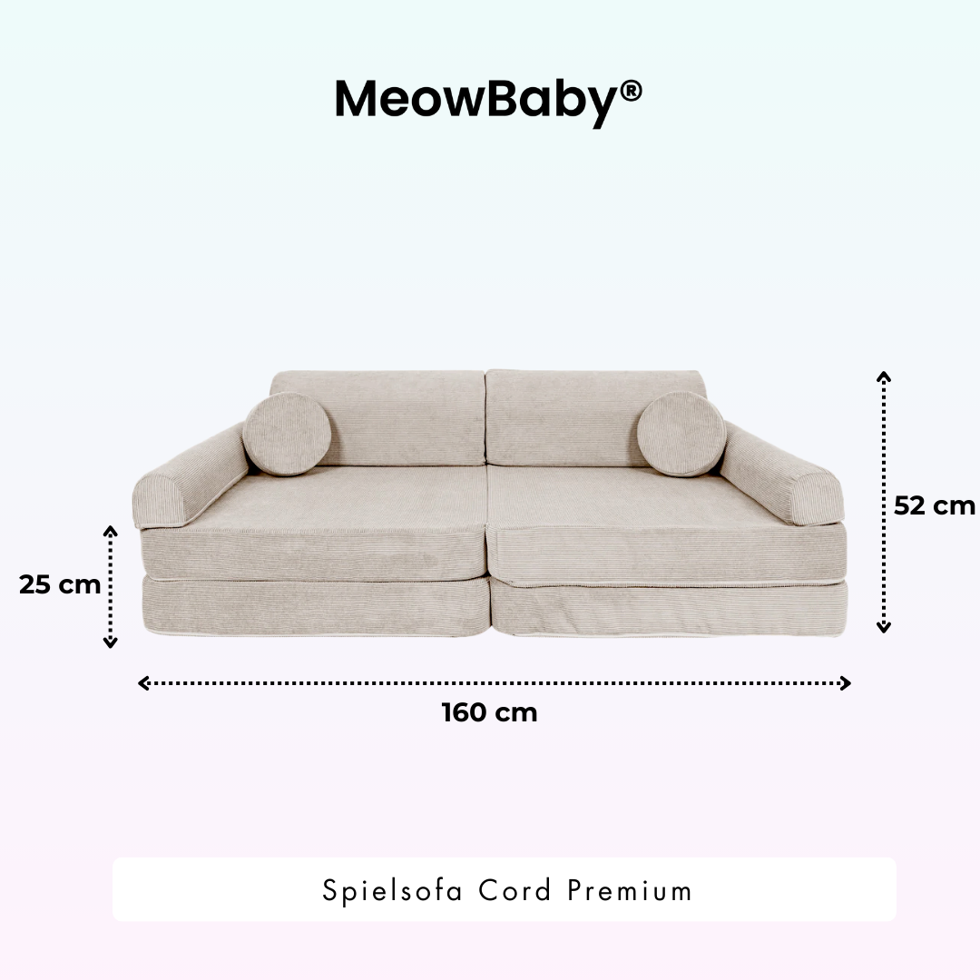 MeowBaby Play Sofa Cord Premium - beige