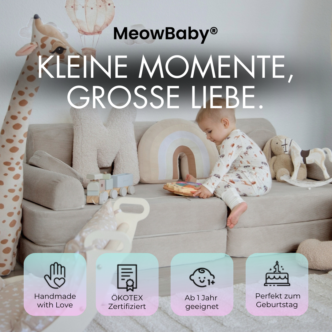 MeowBaby Play Sofa Cord Premium - beige