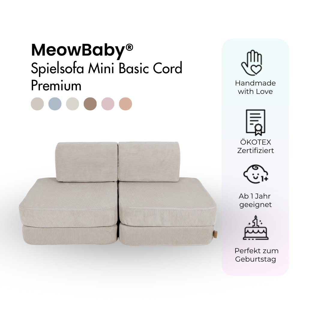MeowBaby Spielsofa Mini Basic Cord Premium