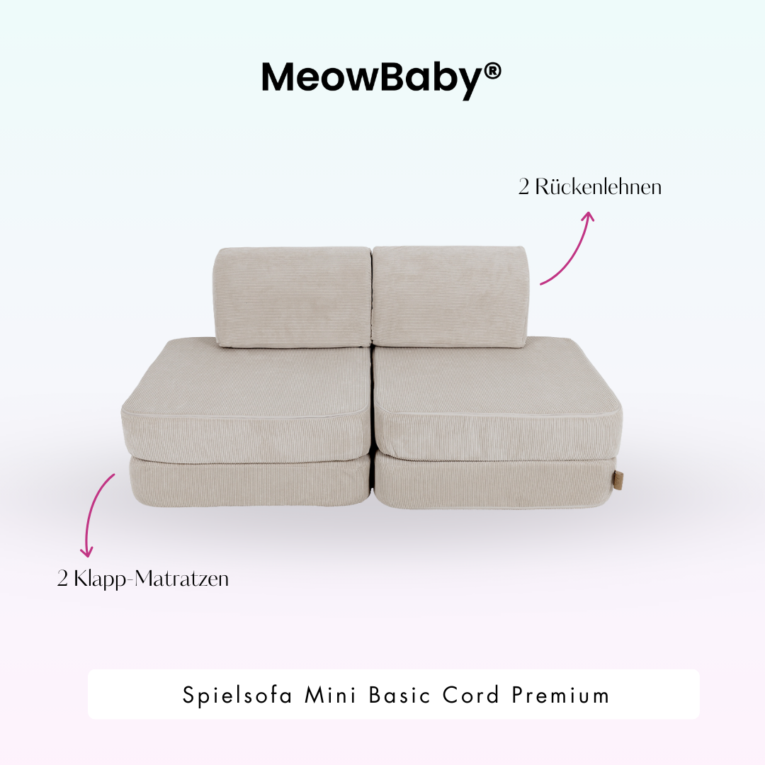 MeowBaby Spielsofa Mini Basic Cord Premium