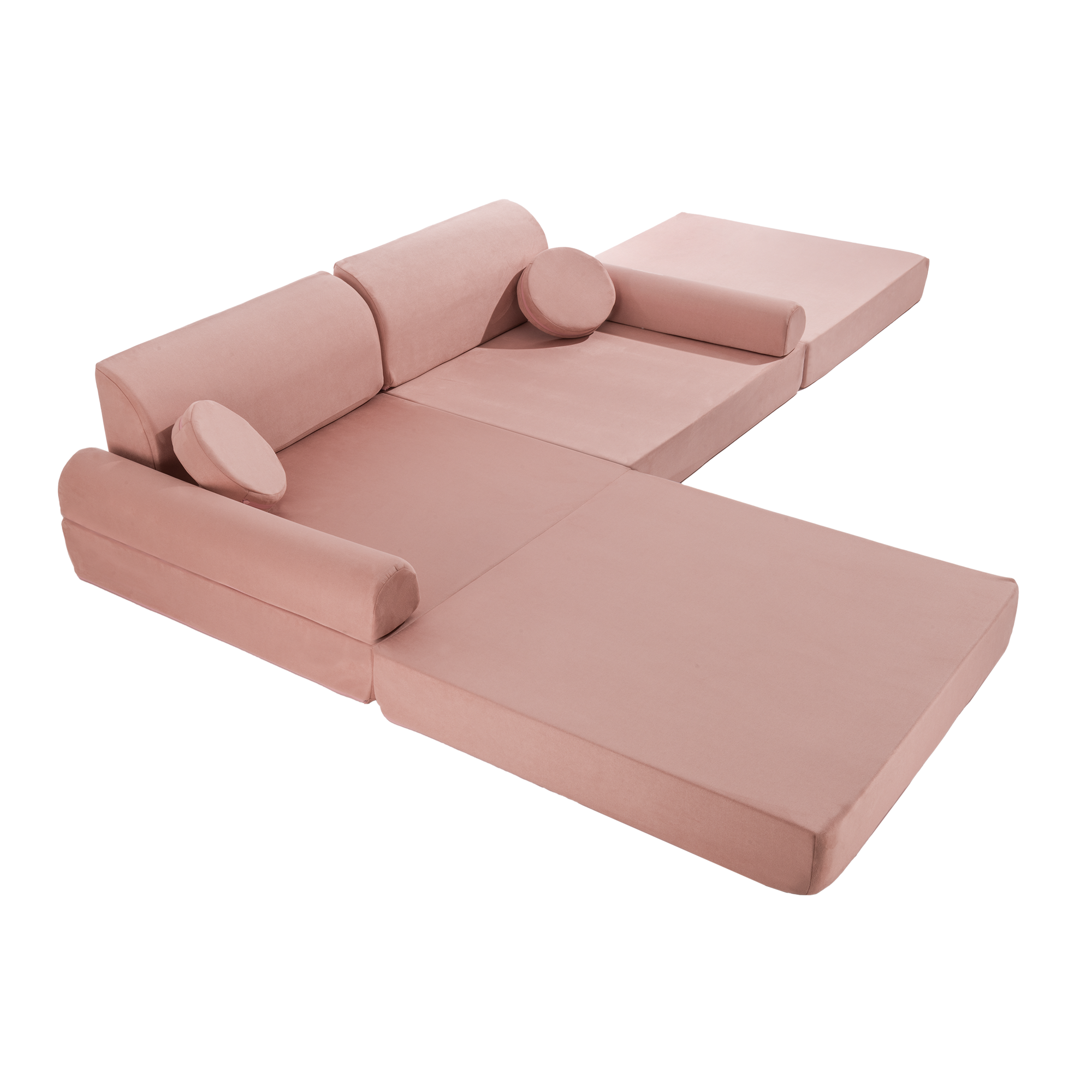 MeowBaby Spielsofa Velvet Premium – rosa