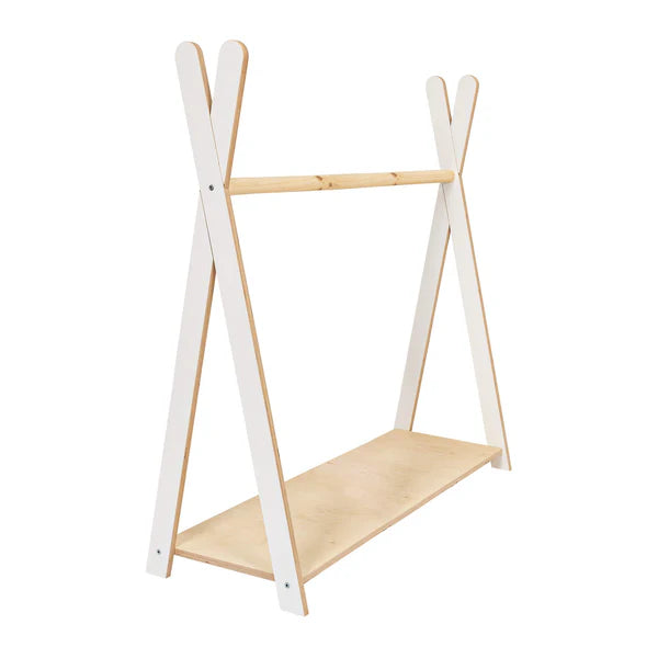 MeowBaby Montessori Tipi Clothes Rack Large - White