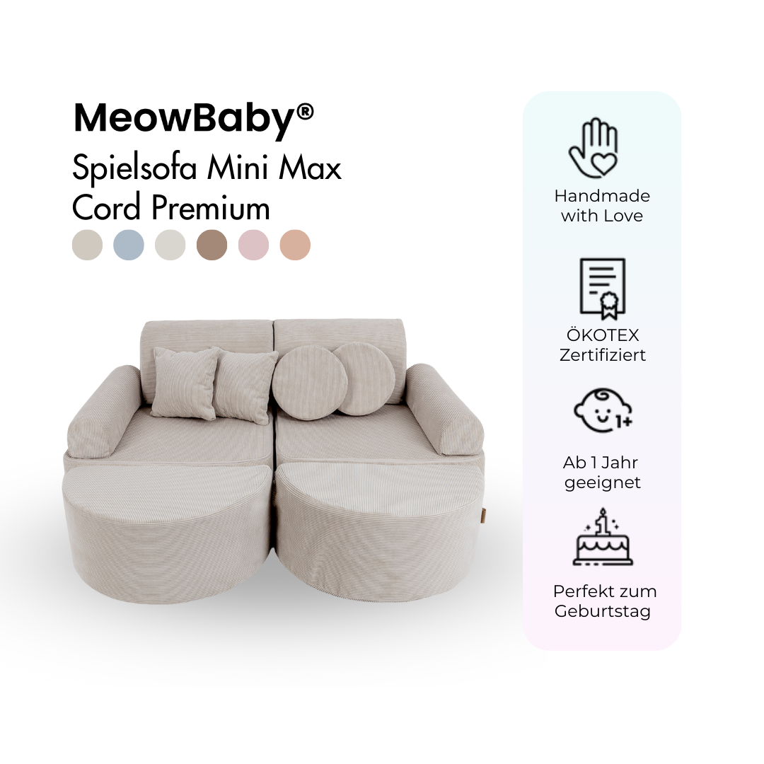 MeowBaby Spielsofa Mini Max Cord Premium