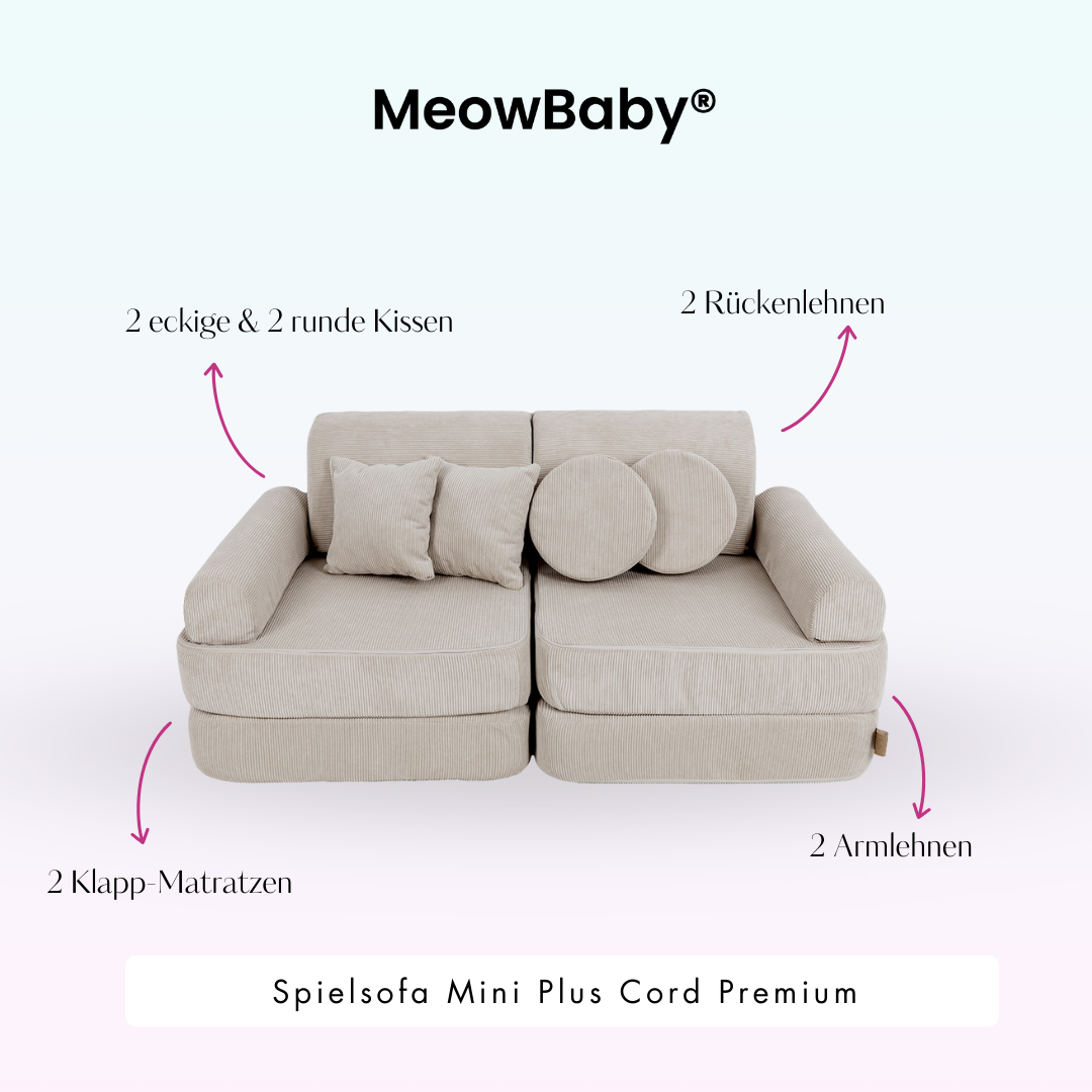 MeowBaby Spielsofa Mini Plus Cord Premium