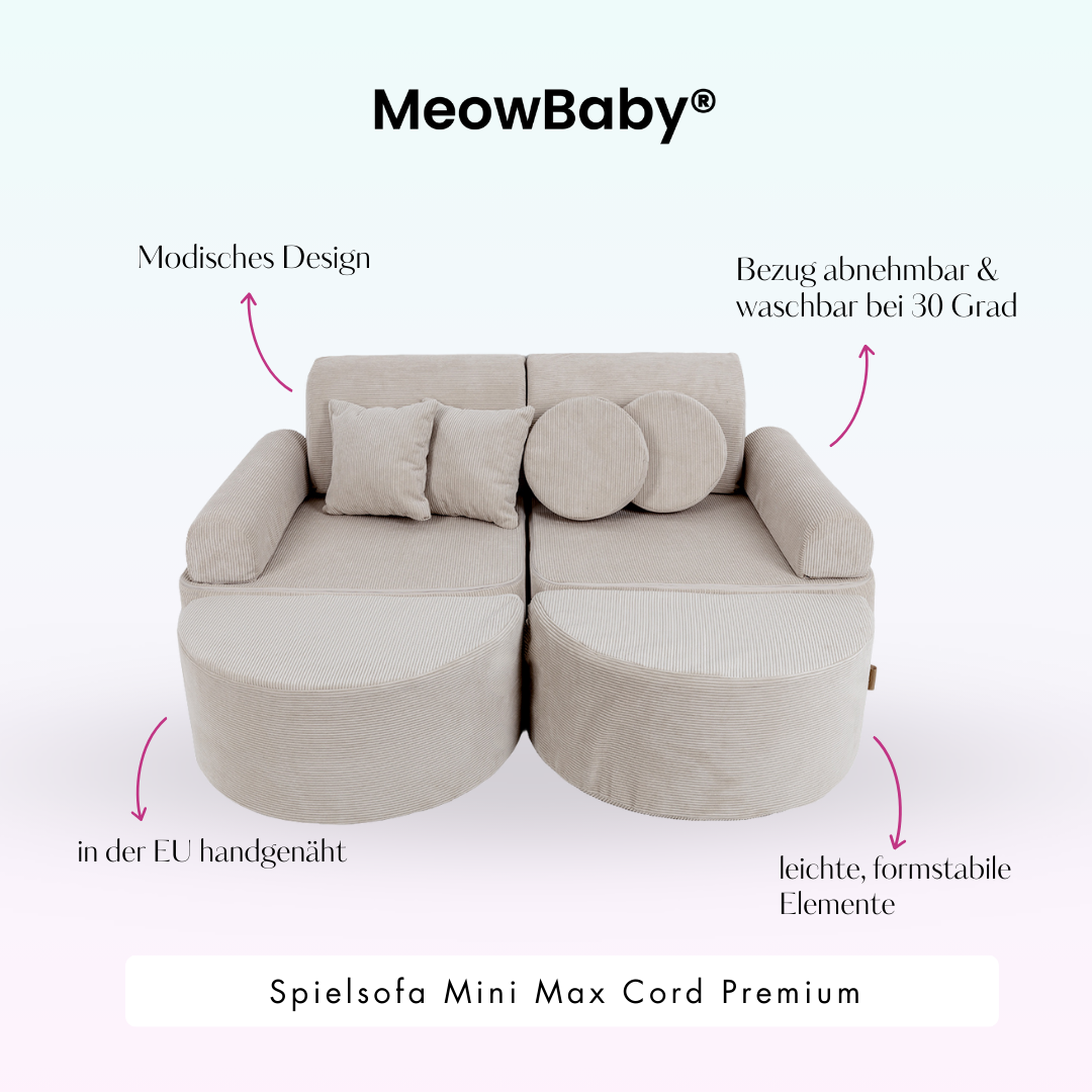 MeowBaby Spielsofa Mini Max Cord Premium