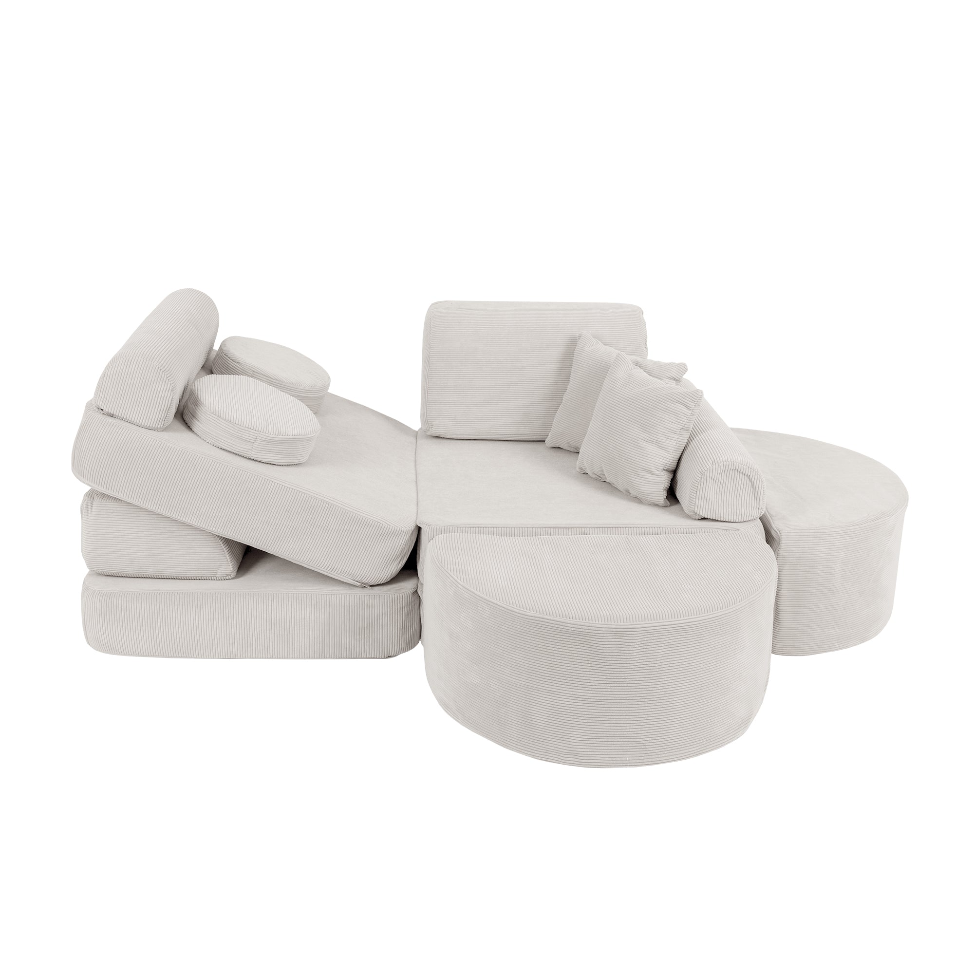 MeowBaby Spielsofa Mini Max Cord Premium - grau