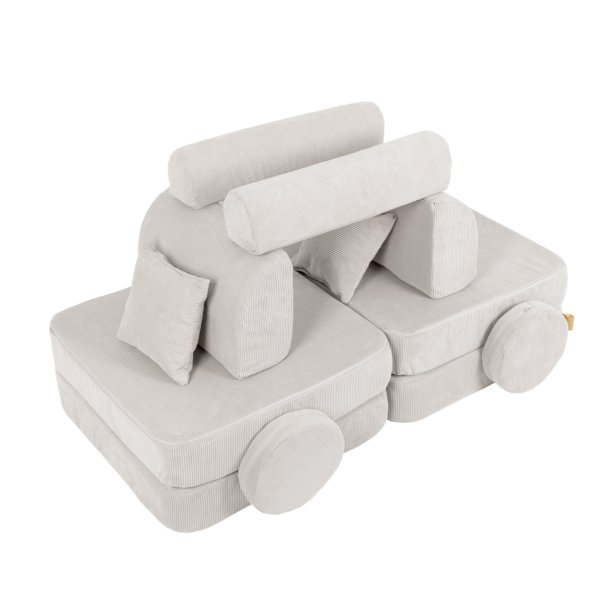 MeowBaby Spielsofa Mini Plus Cord Premium - grau