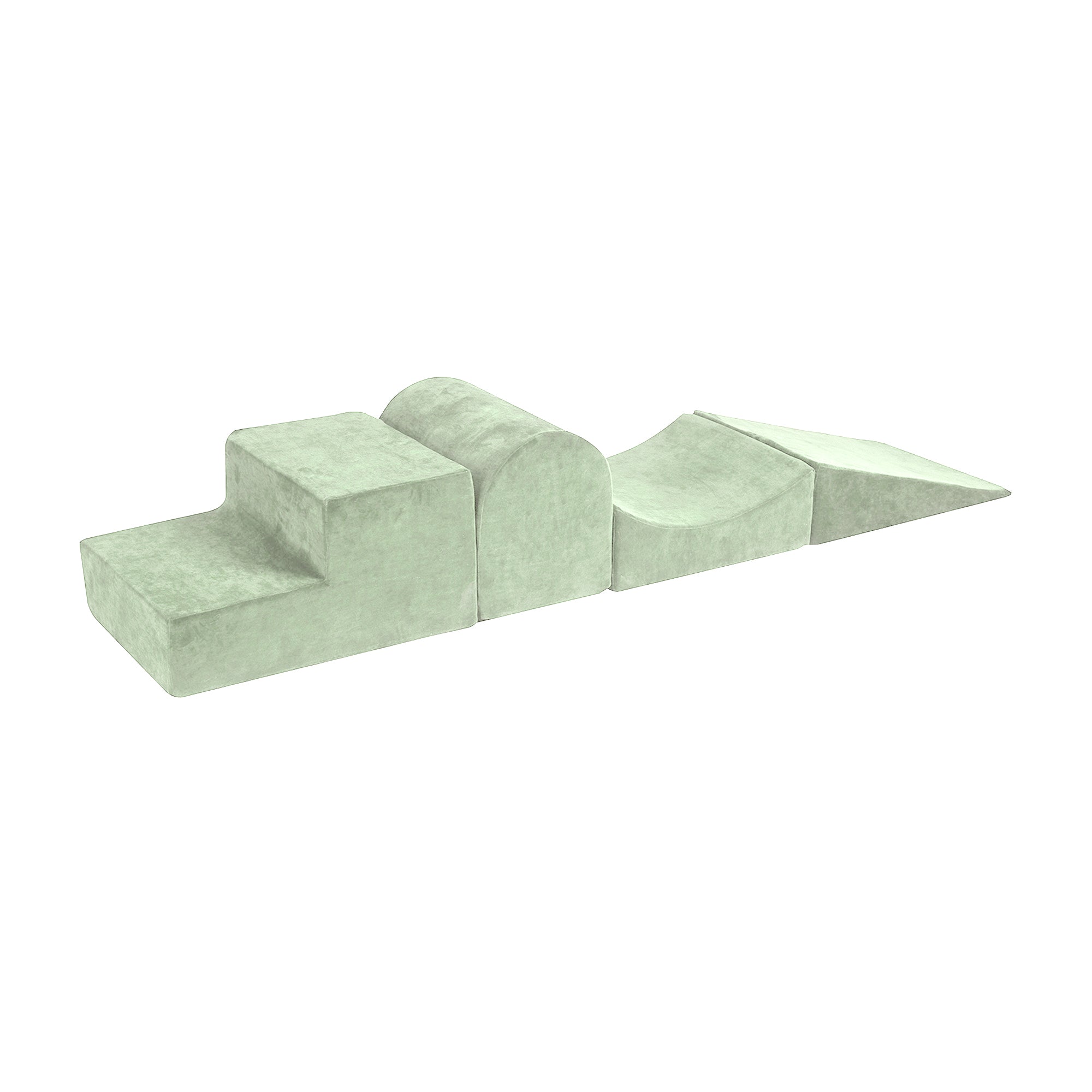 MeowBaby foam play set Velvet 4 elements - light grey