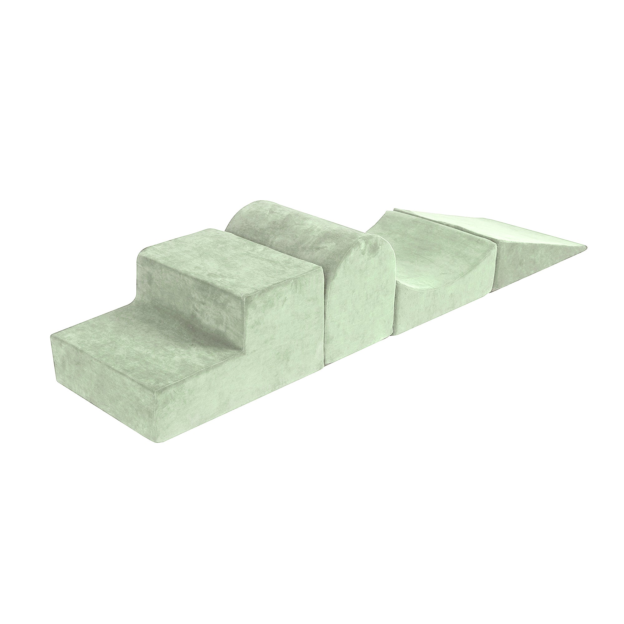 MeowBaby foam play set Velvet 4 elements - light grey