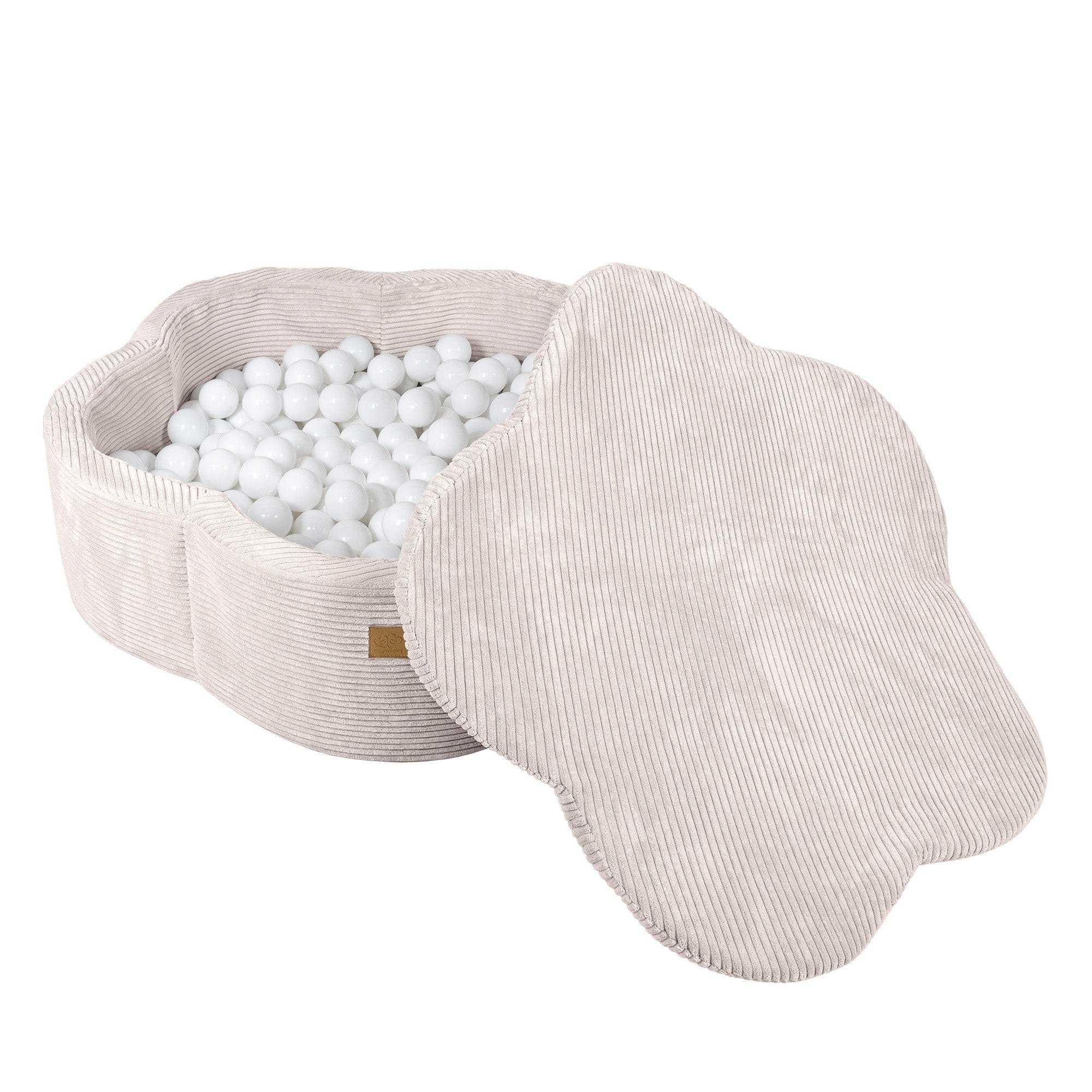 Meowbaby Aesthetic Ecru Blümchen – Bällebad für Kinder | Bälle zur Auswahl