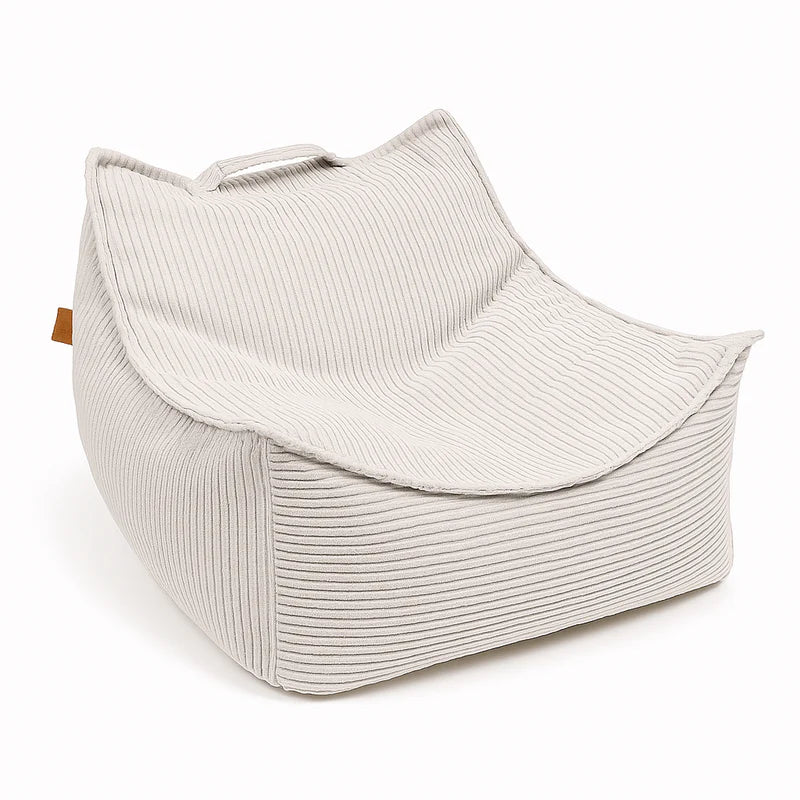 MeowBaby Sitzsack Ästhetik Cord eckig - ecru/beige
