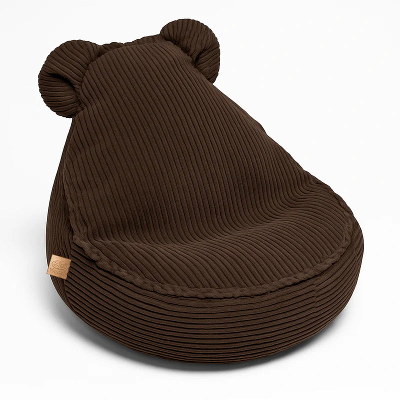 MeowBaby Beanbag Aesthetic Cord Bear - ecru/beige