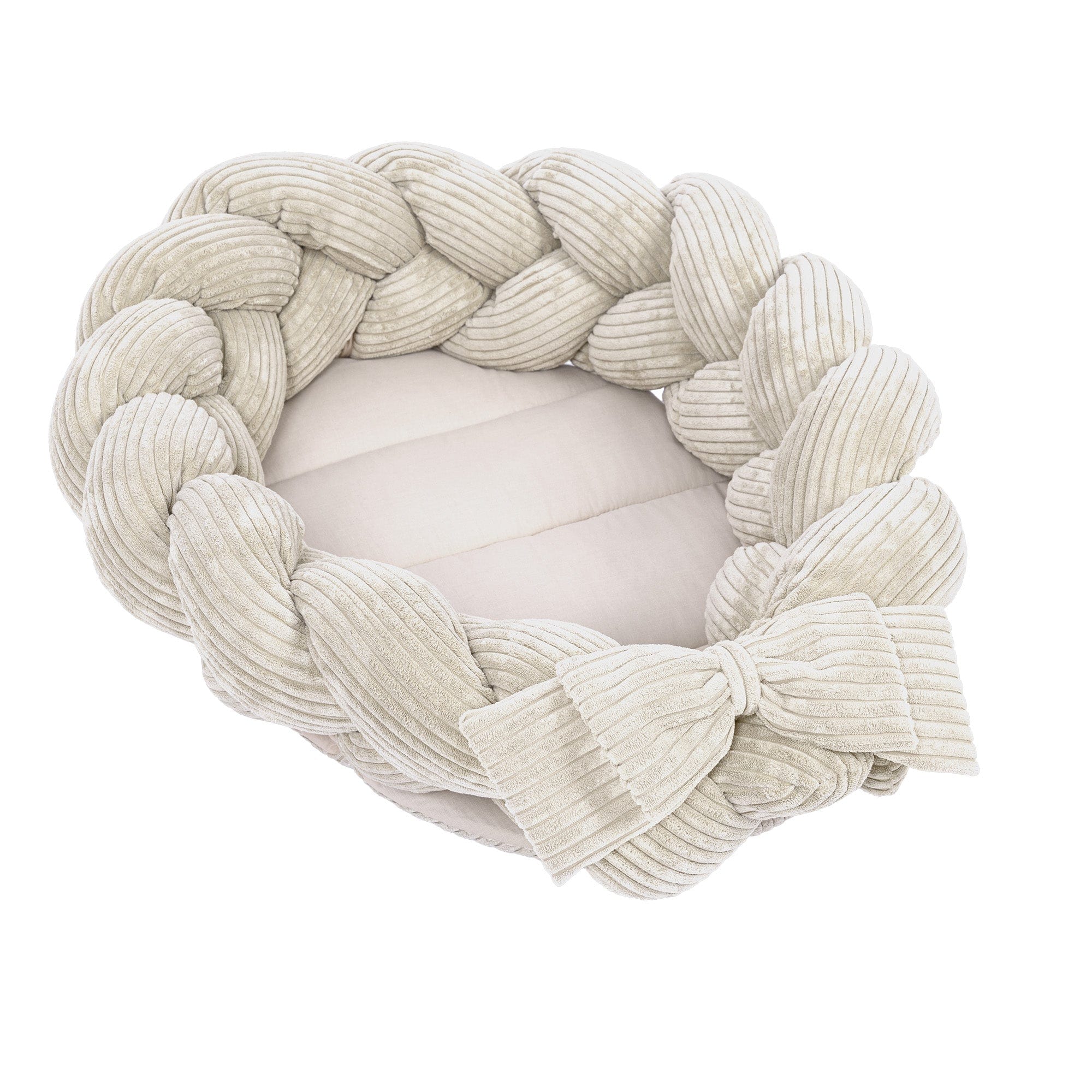 Baby Nest with Crib Braided Bumper | Aesthetic Ecru