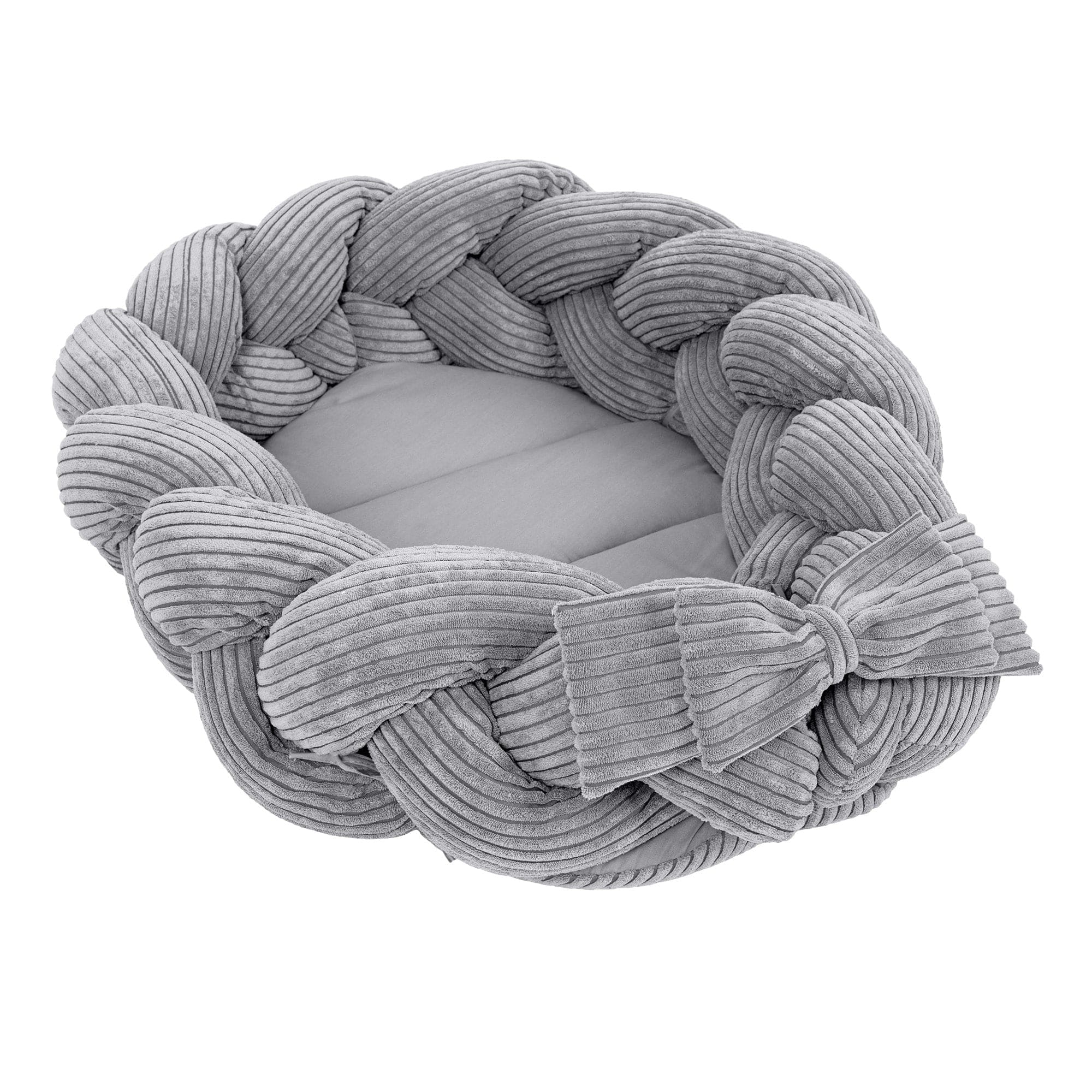 Baby Nest with Crib Braided Bumper | Aesthetic Grey