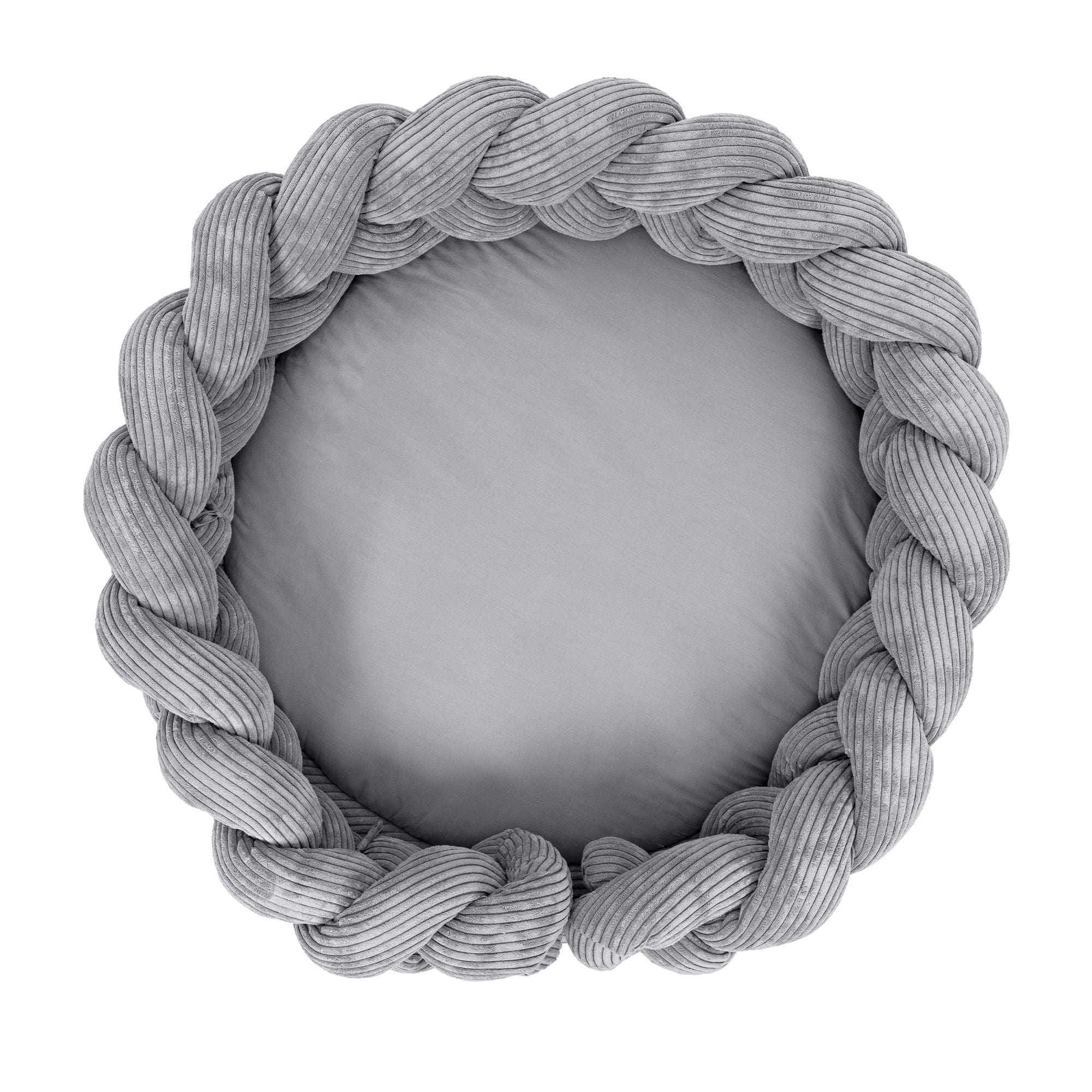 Baby Nest with Play Mat & Crib Bumper Braid – Aesthetic Grey