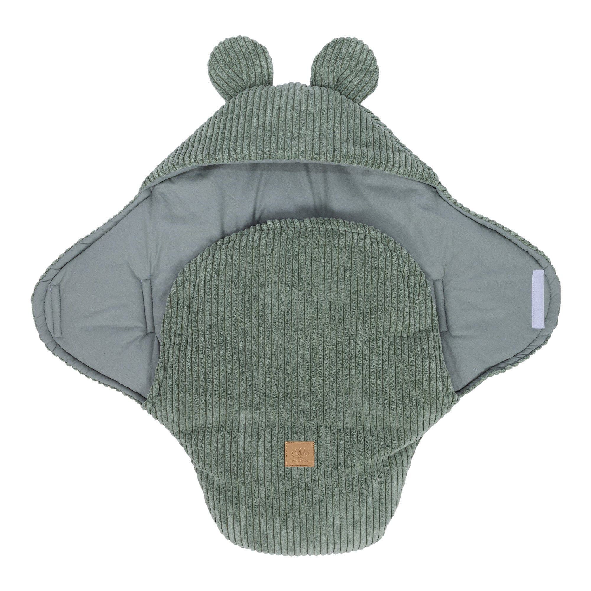 Baby Swaddle with Bear Ears | Aesthetic Olive Green