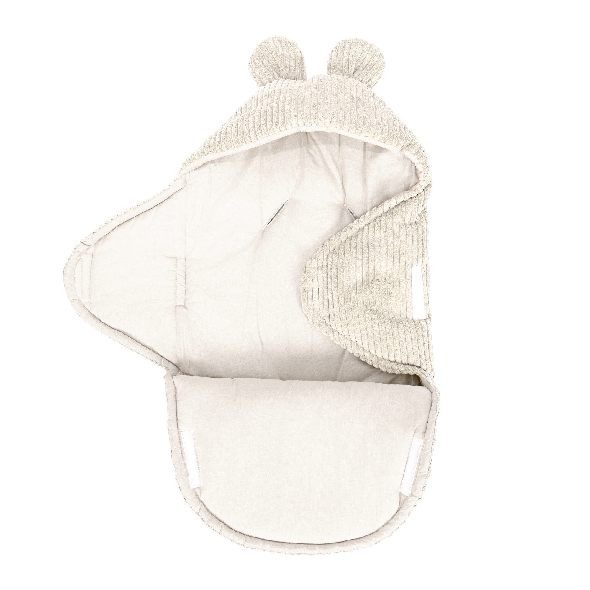 Baby Swaddle with Bear Ears | Aesthetic Ecru
