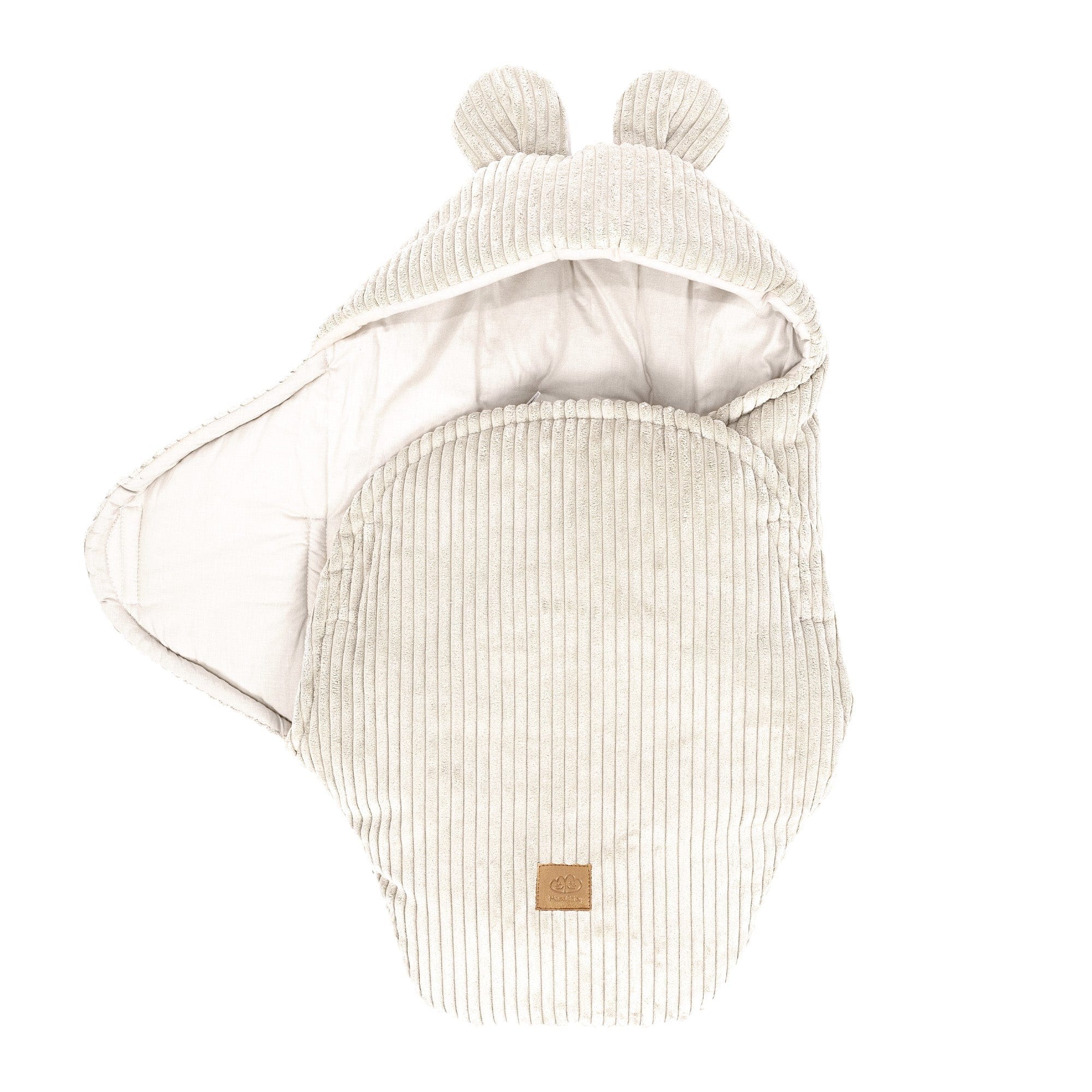 Baby Swaddle with Bear Ears | Aesthetic Ecru