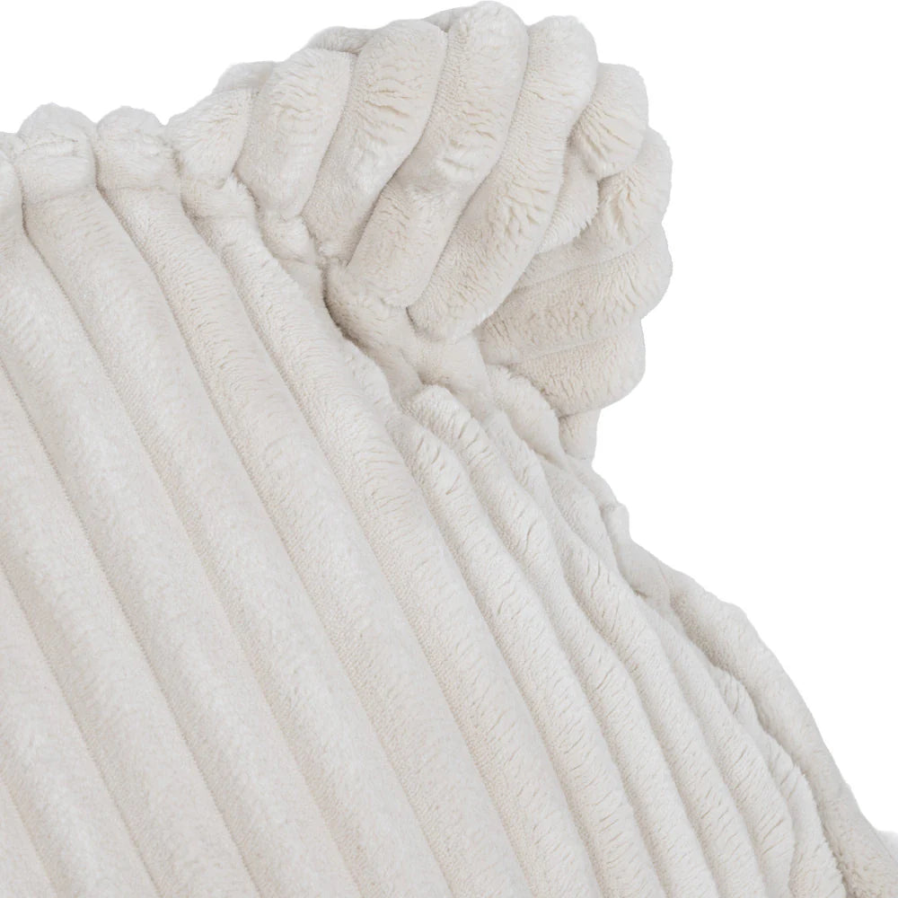 MeowBaby Sitzsack Bär Churros Plüsch-Cord - Cotton Candy White