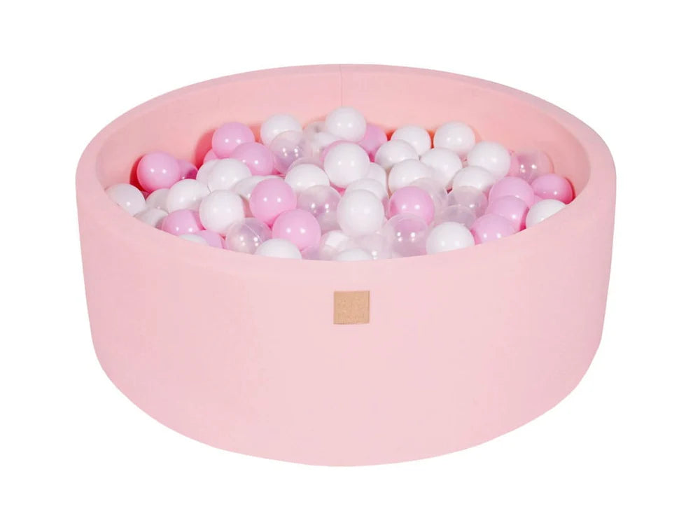 MeowBaby Jersey ball pit light grey 90x30 cm, 200 balls - custom colour selection