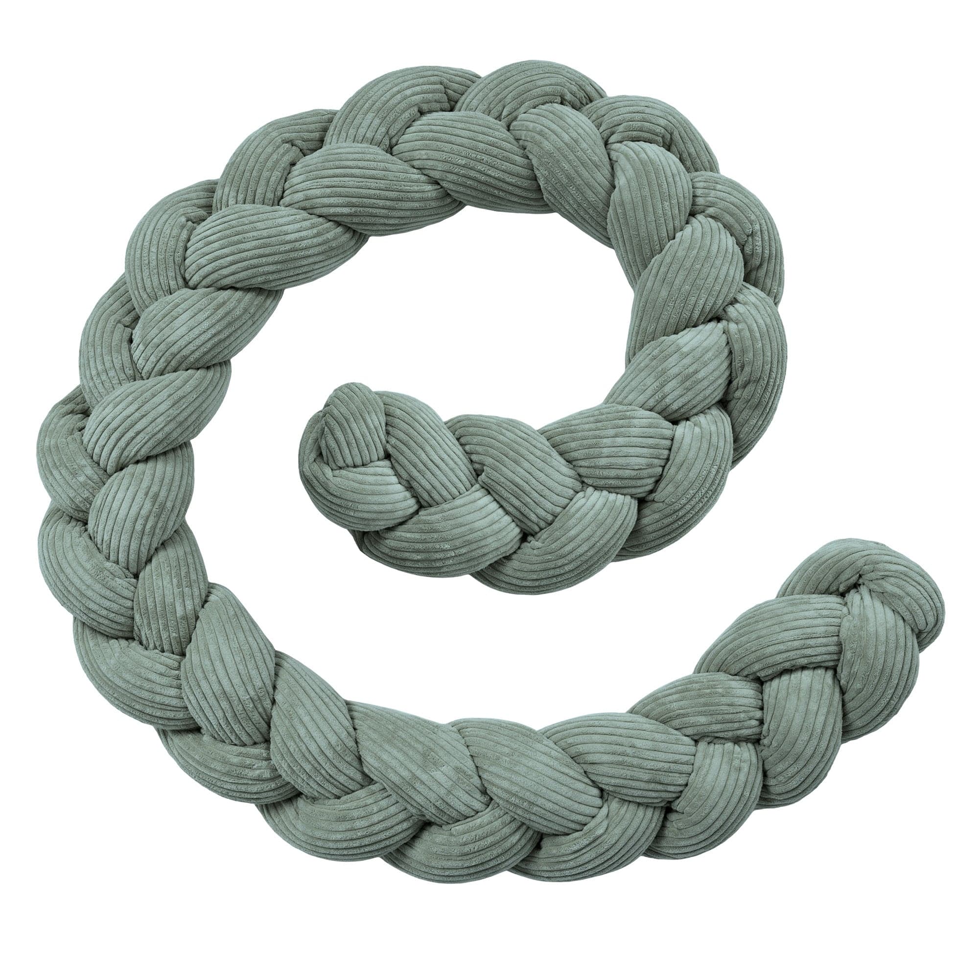 Crib Bumper Braid – Soft Protective Bumper for Babies | Aesthetic Olive Green 300cm