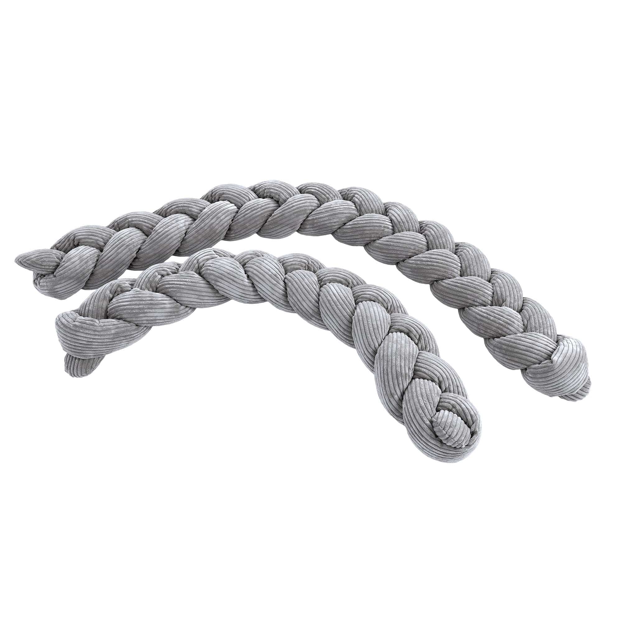 Crib Bumper Braid – Soft Protective Bumper for Babies | Aesthetic Grey 200cm