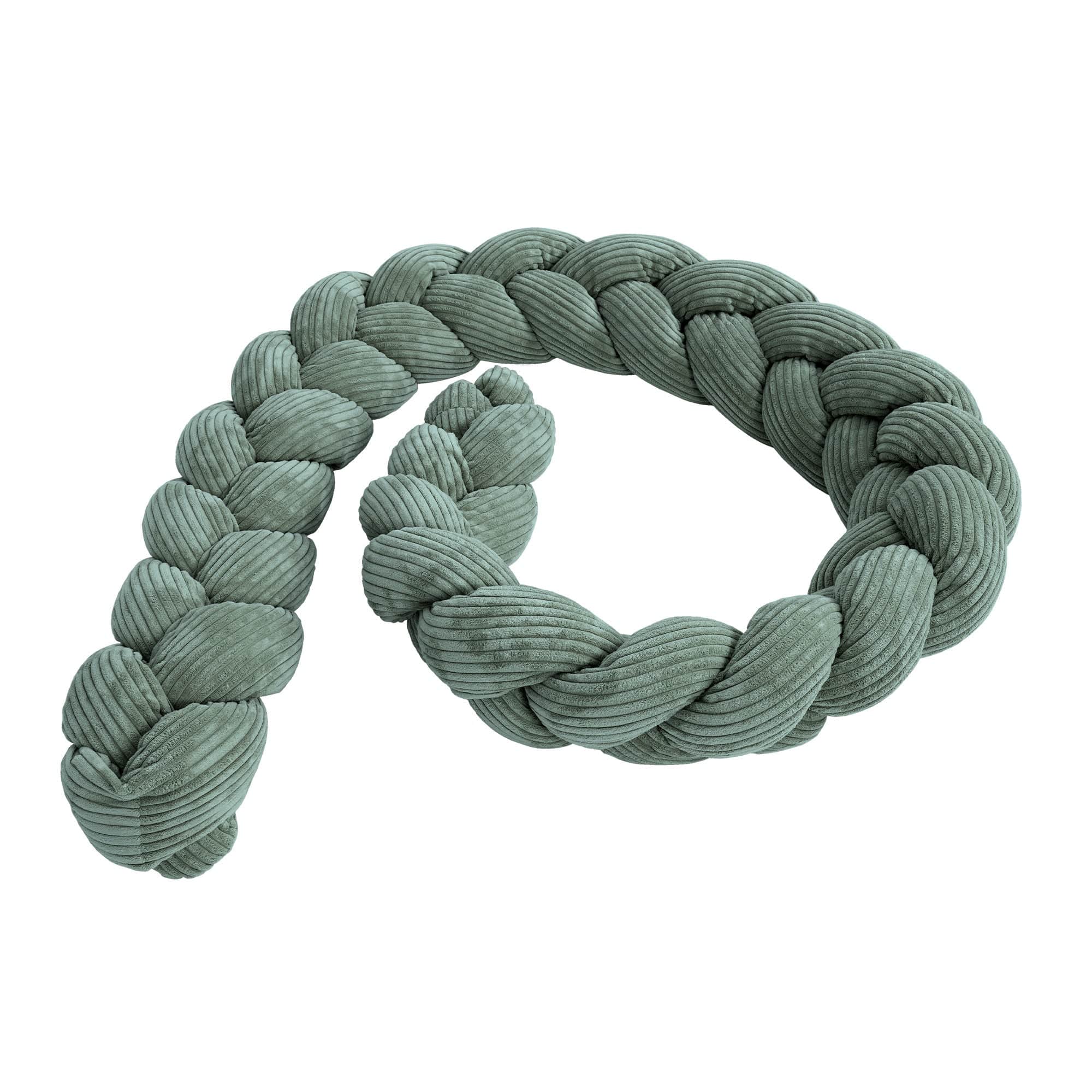 Crib Bumper Braid – Soft Protective Bumper for Babies | Aesthetic Olive Green 300cm