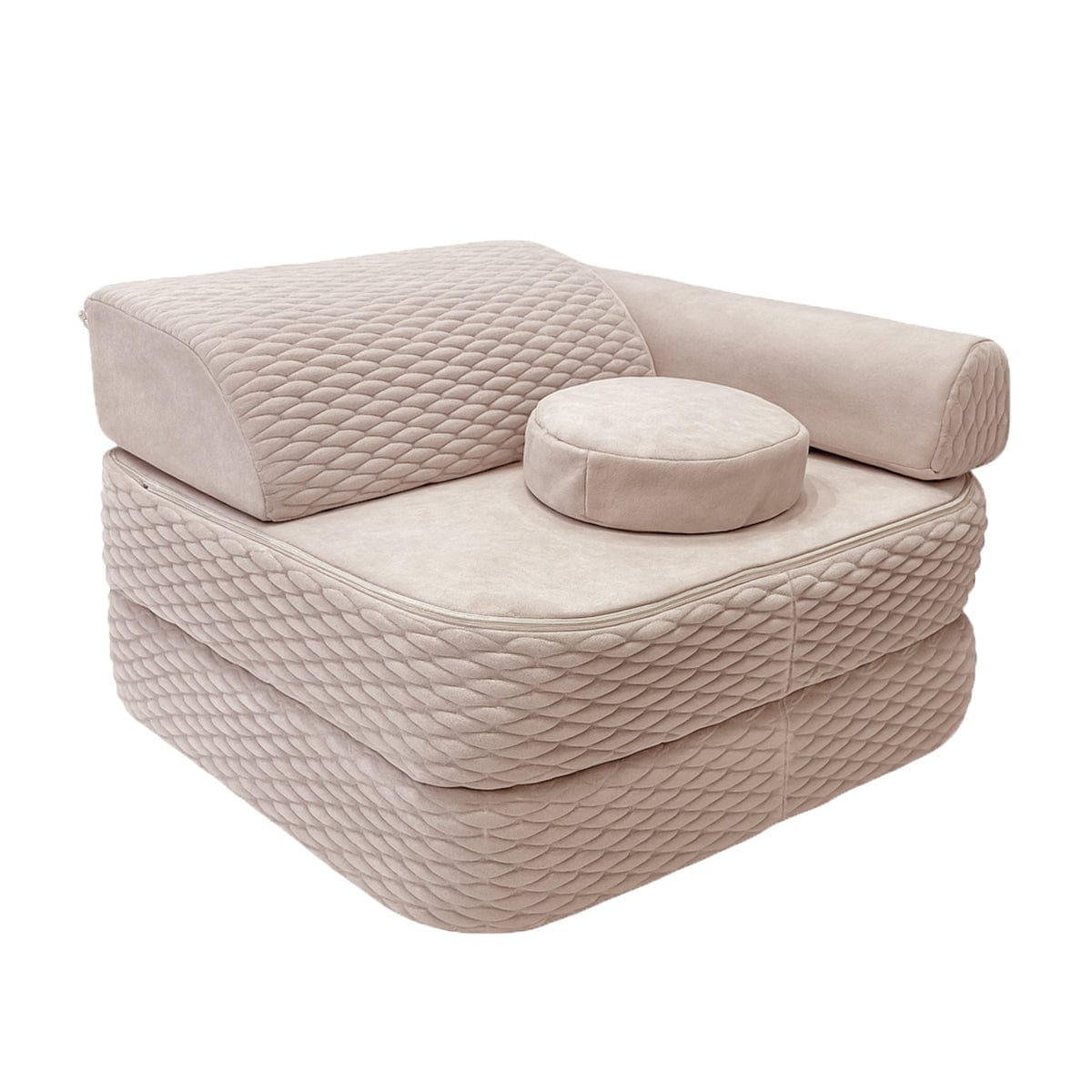 Meowbaby Modulare Halbsofa für Kinder – 4 Elemente | Dune | 60 cm