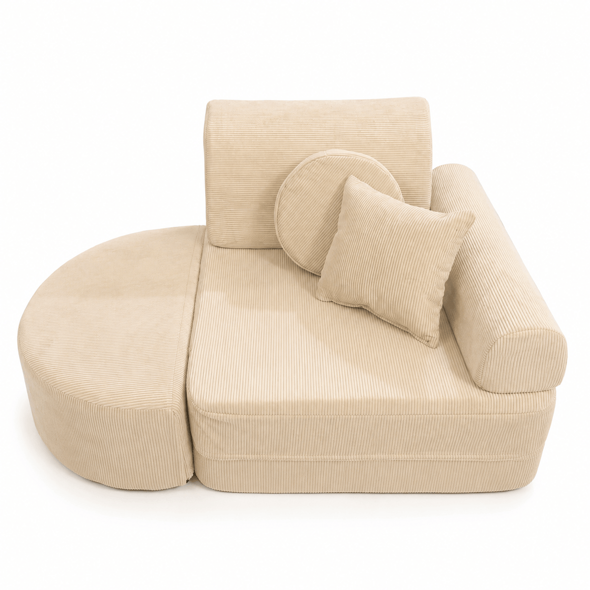 MeowBaby Kindersessel 3-in-1 Max Premium Cord - faltbare Kindercouch & Spielmatratze - Slim Cord Edition