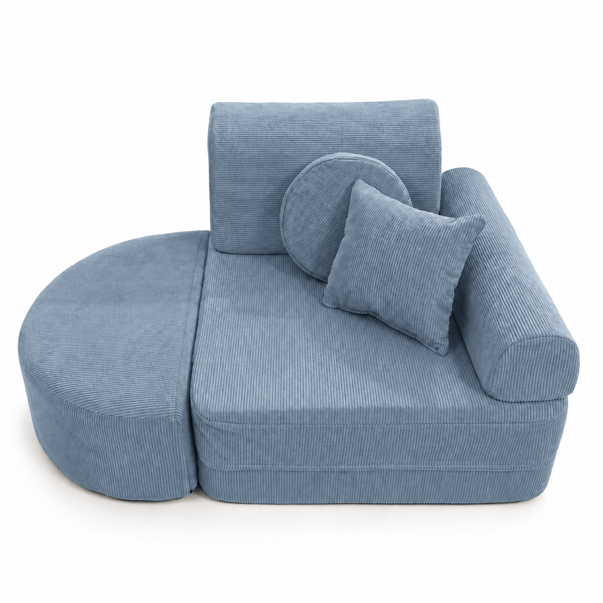 MeowBaby Kindersessel 3-in-1 Max Premium Cord - faltbare Kindercouch & Spielmatratze - Slim Cord Edition
