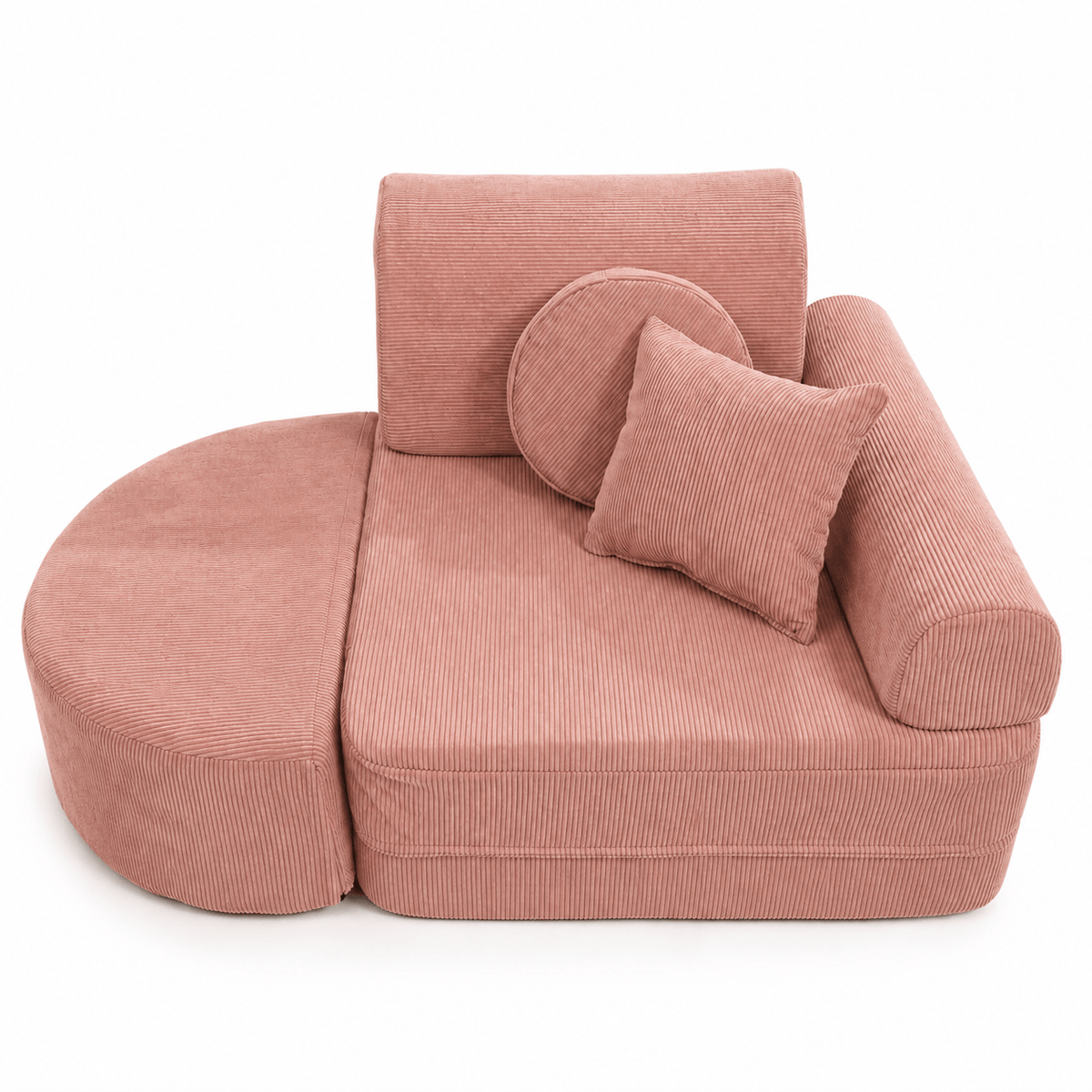 MeowBaby Kindersessel 3-in-1 Max Premium Cord - faltbare Kindercouch & Spielmatratze - Slim Cord Edition