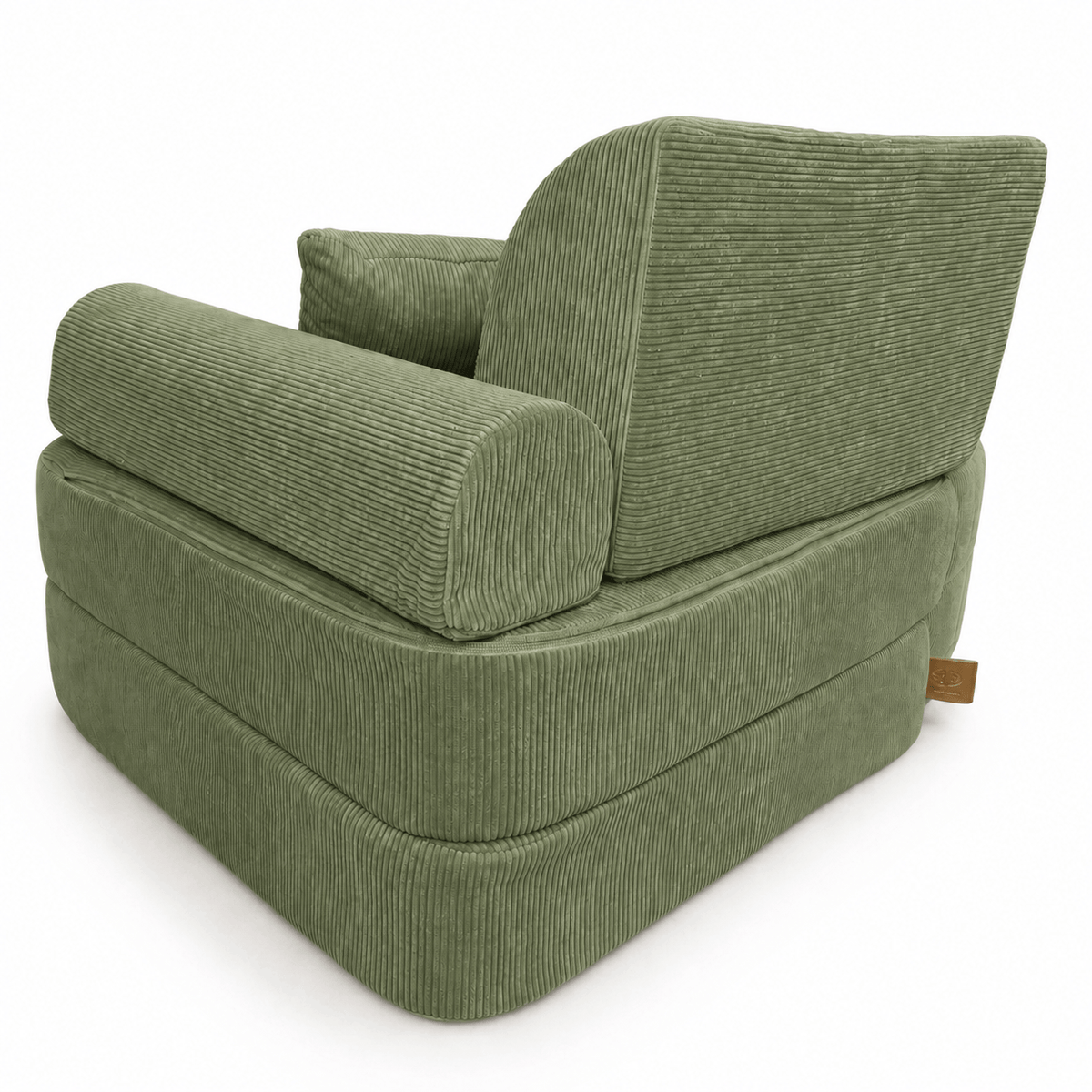 MeowBaby Kindersessel 3-in-1 Max Premium Cord - faltbare Kindercouch & Spielmatratze - Slim Cord Edition