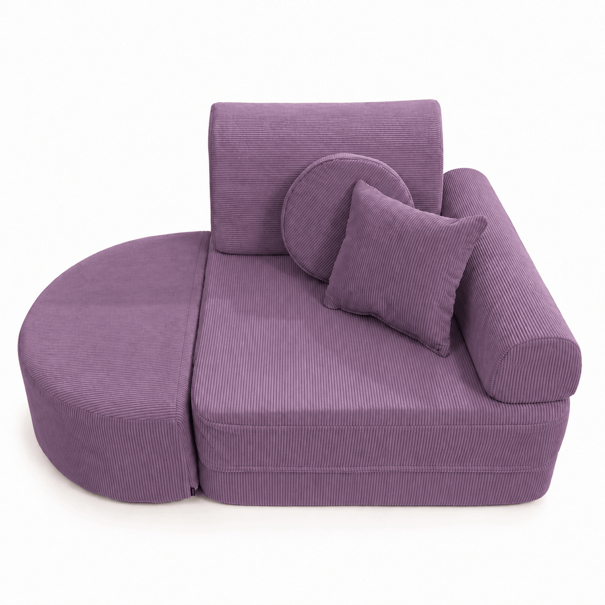 MeowBaby Kindersessel 3-in-1 Max Premium Cord - faltbare Kindercouch & Spielmatratze - Slim Cord Edition
