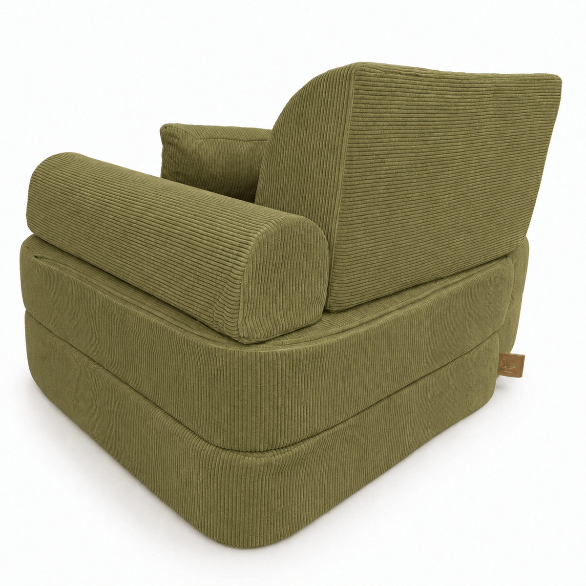 MeowBaby Kindersessel 3-in-1 Max Premium Cord - faltbare Kindercouch & Spielmatratze - Slim Cord Edition