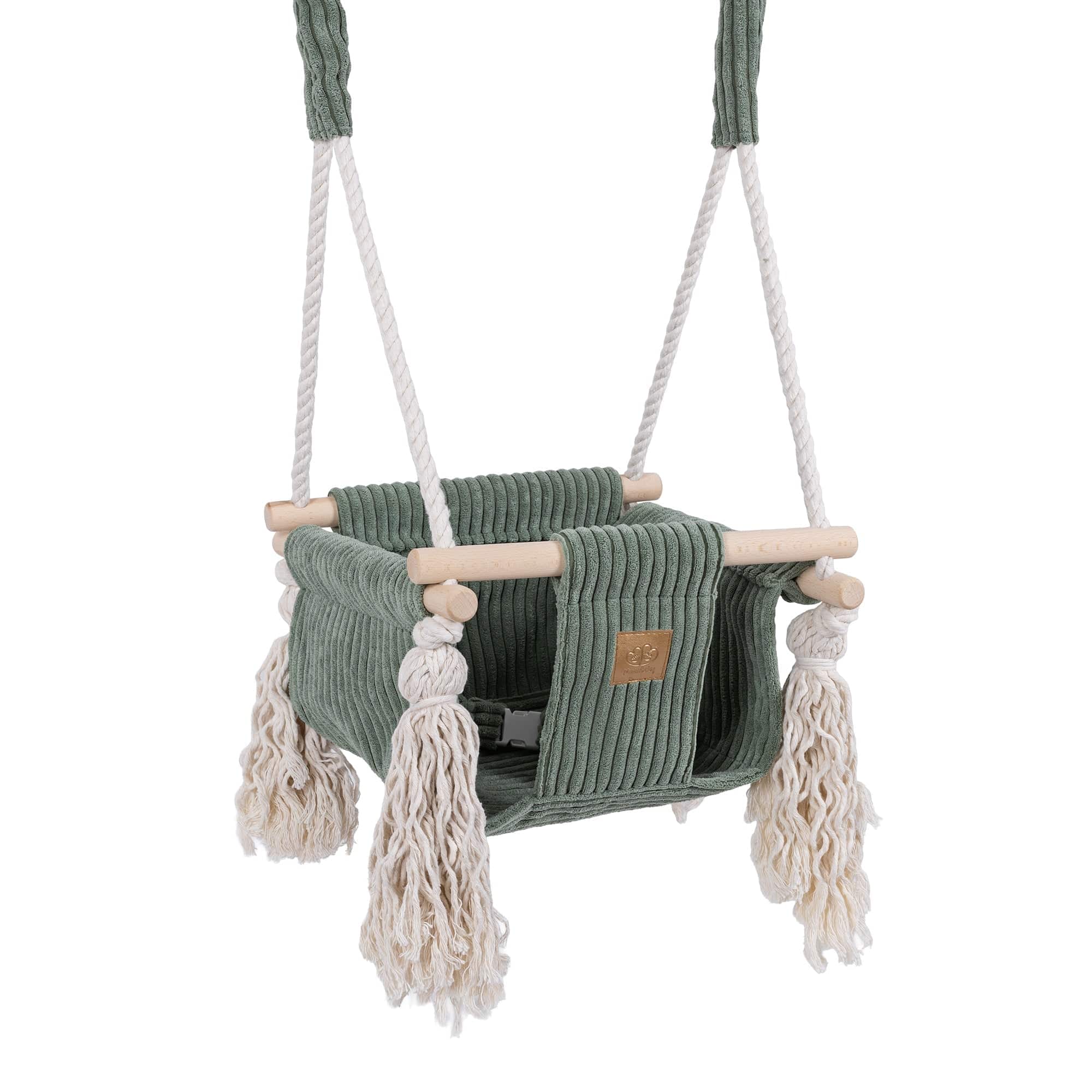 Indoor Baby Swing – Square Swing | Aesthetic Olive Green
