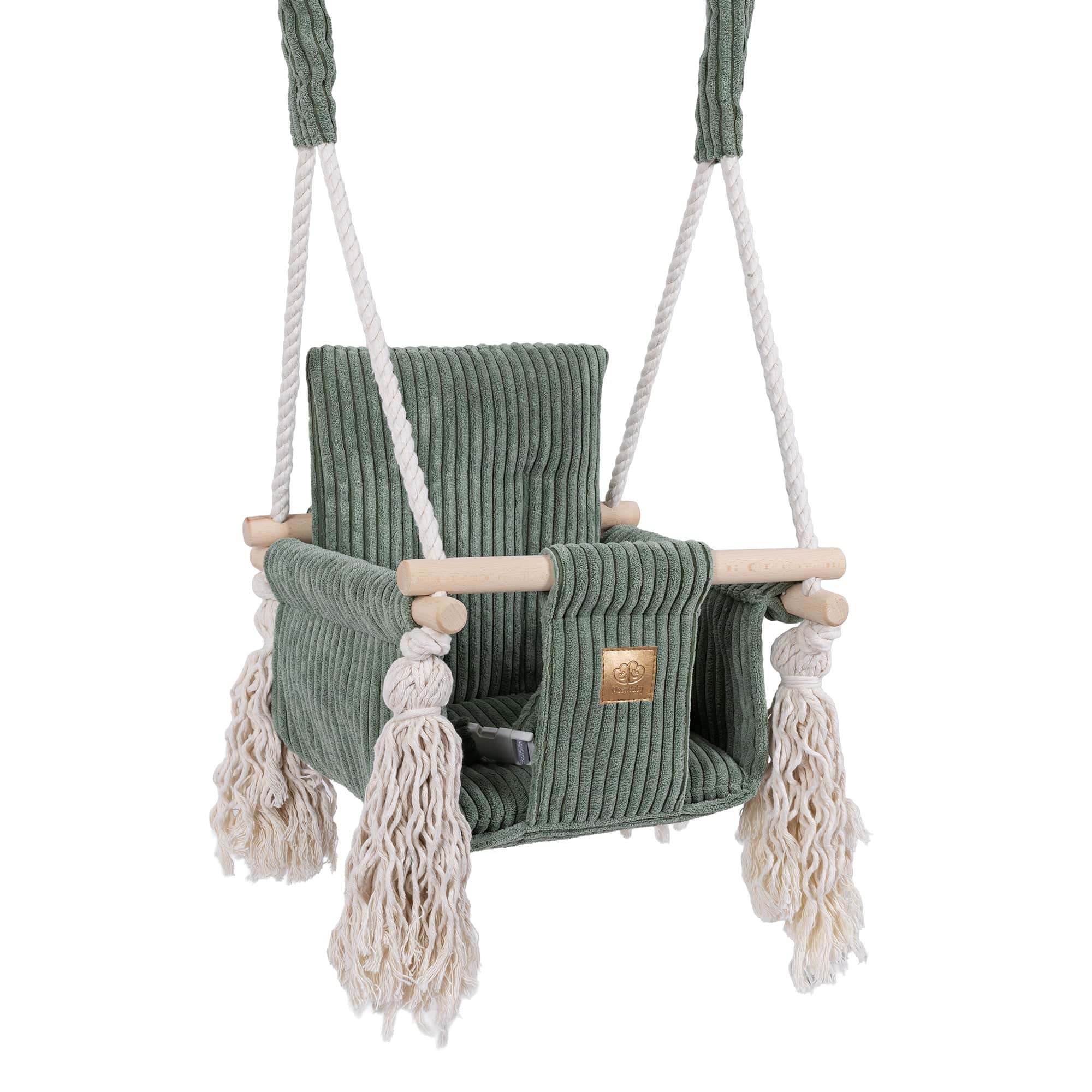 Indoor Baby Swing – Square Swing | Aesthetic Olive Green