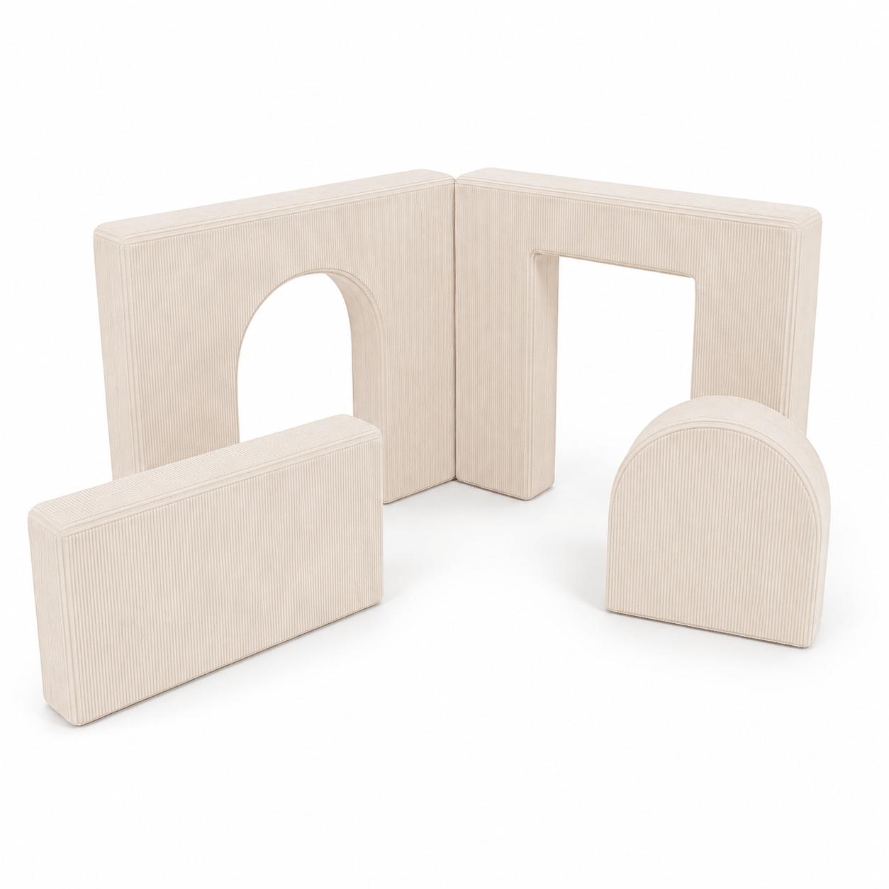 Meowbaby Schaumstoff-Spielplatz für Kinder Archway | 4 Elemente | Premium | 160 cm | Slimcord