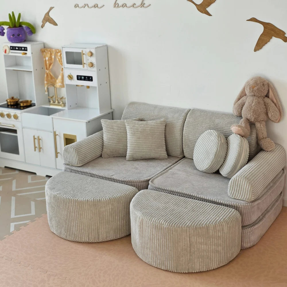 MeowBaby Spielsofa Ästhetik Cord Mini Max - Classic Cord Edition