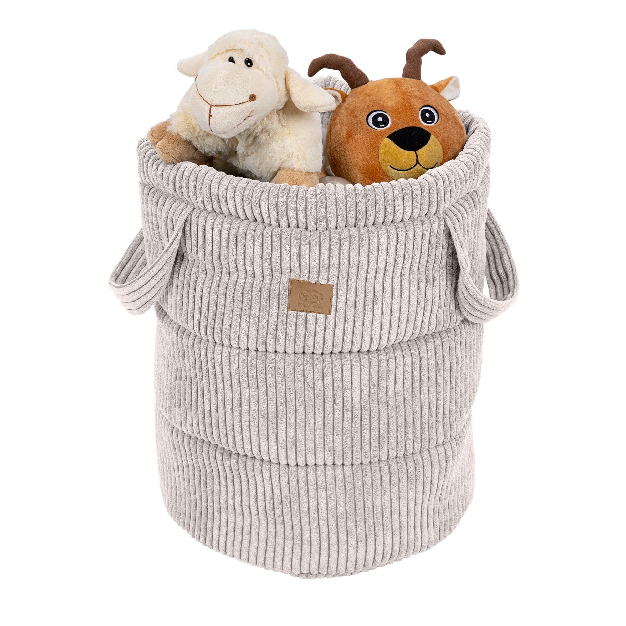 Toy Storage Basket for Kids – Corduroy Organizer | Aesthetic Ecru