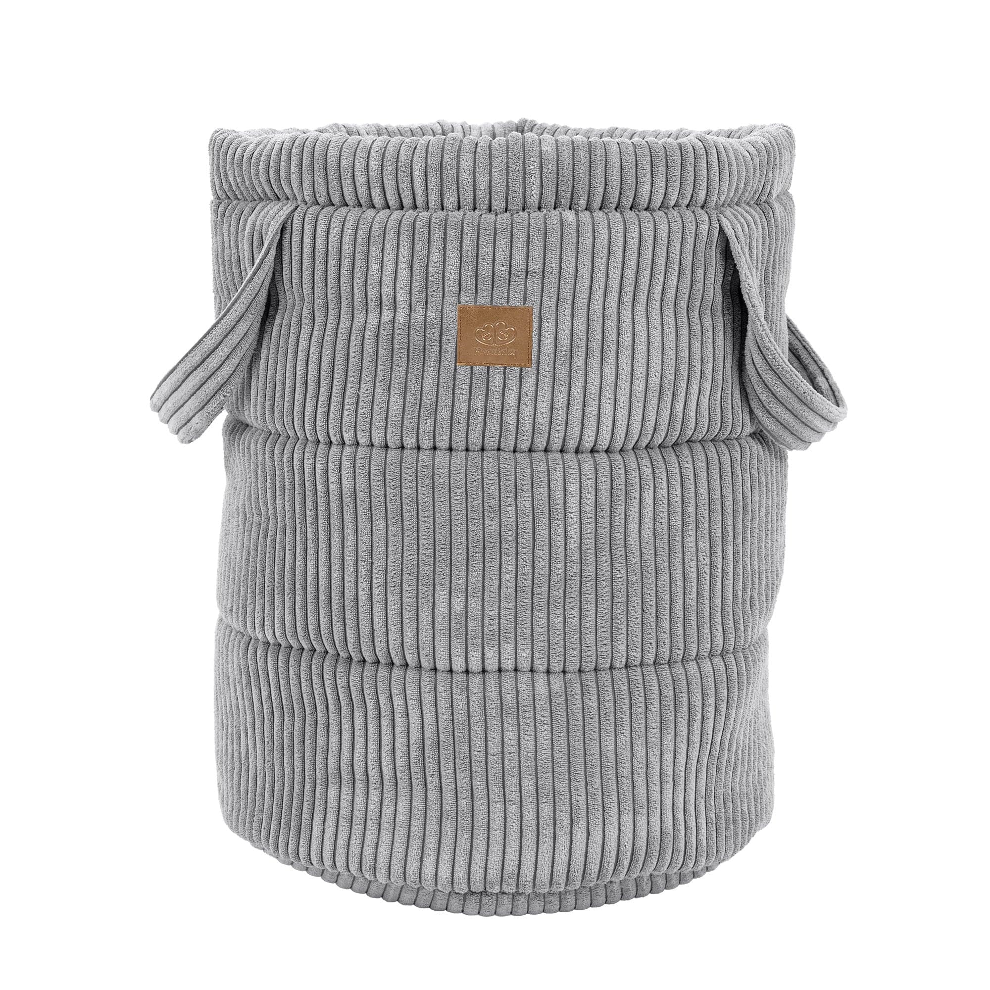 Toy Storage Basket for Kids – Corduroy Organizer | Aesthetic Grey