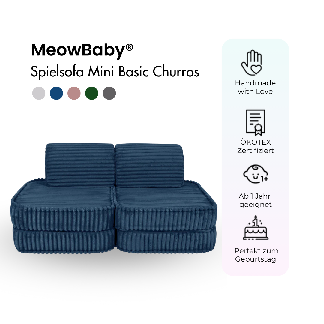 MeowBaby Play Sofa Mini Basic Churros - Cotton Beige