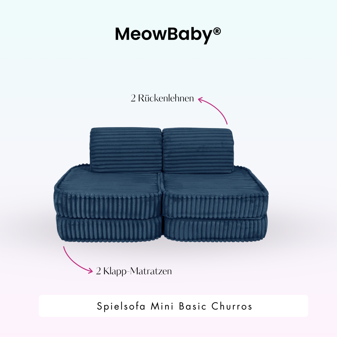 MeowBaby Play Sofa Mini Basic Churros - Cotton Beige