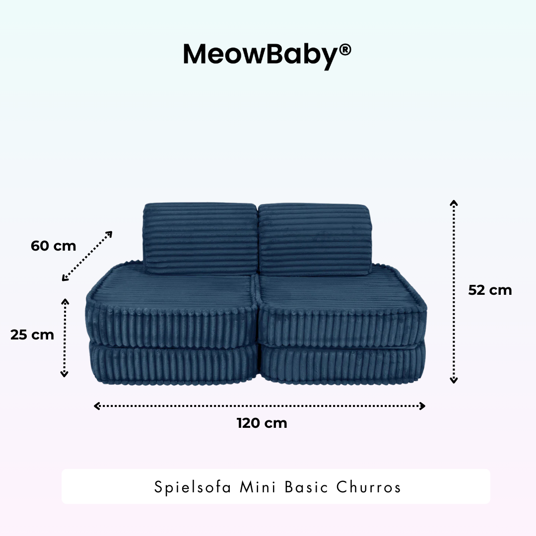 MeowBaby Play Sofa Mini Basic Churros - Cotton Beige