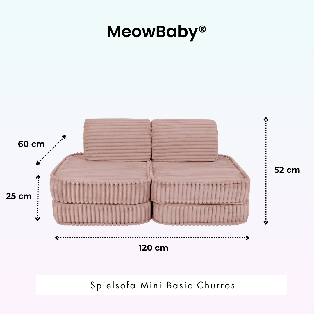 MeowBaby Play Sofa Mini Basic Churros - Cotton Beige