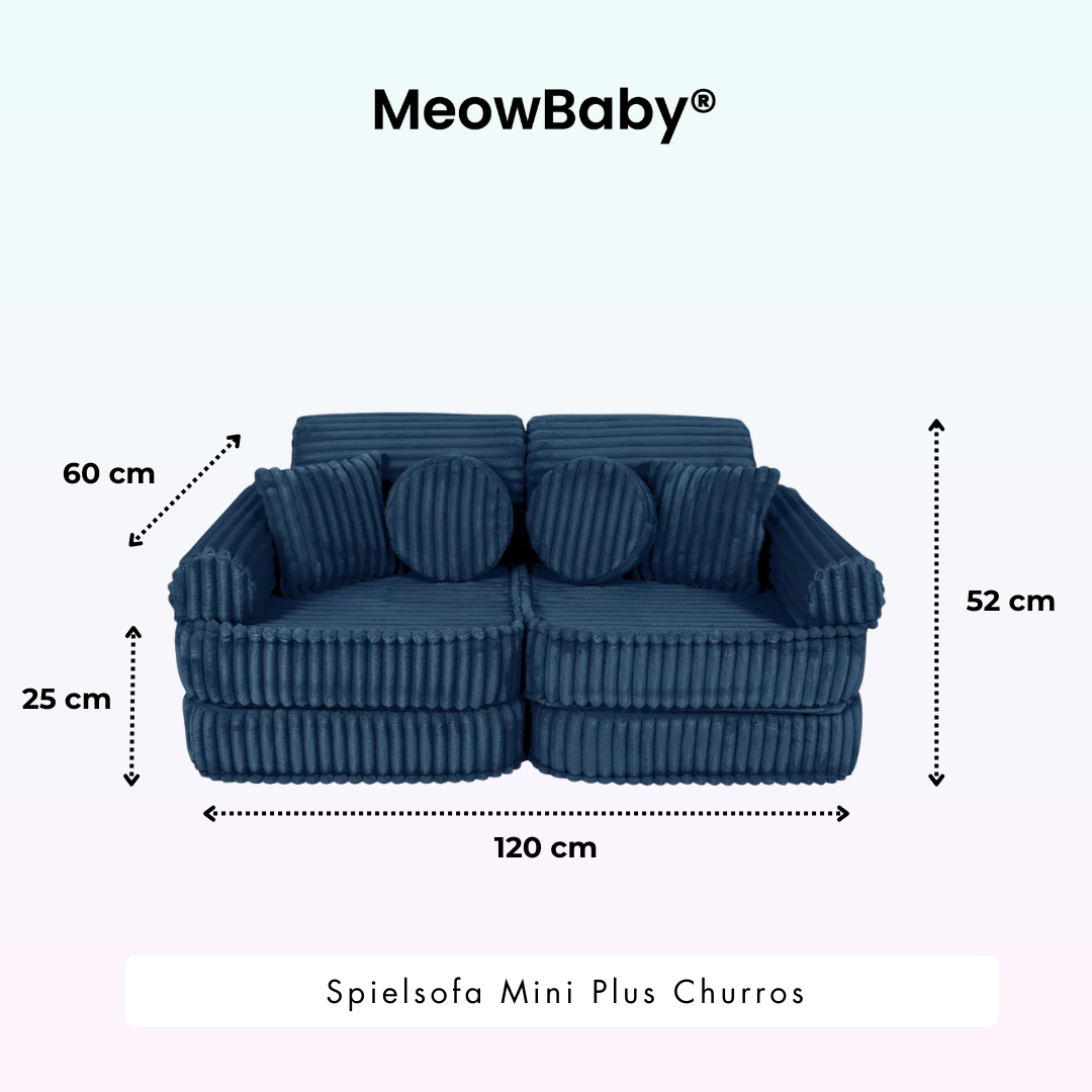 MeowBaby Play Sofa Mini Plus Churros - Cotton Beige
