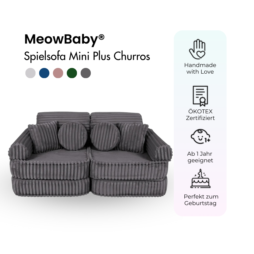 MeowBaby Play Sofa Mini Plus Churros - Cotton Beige