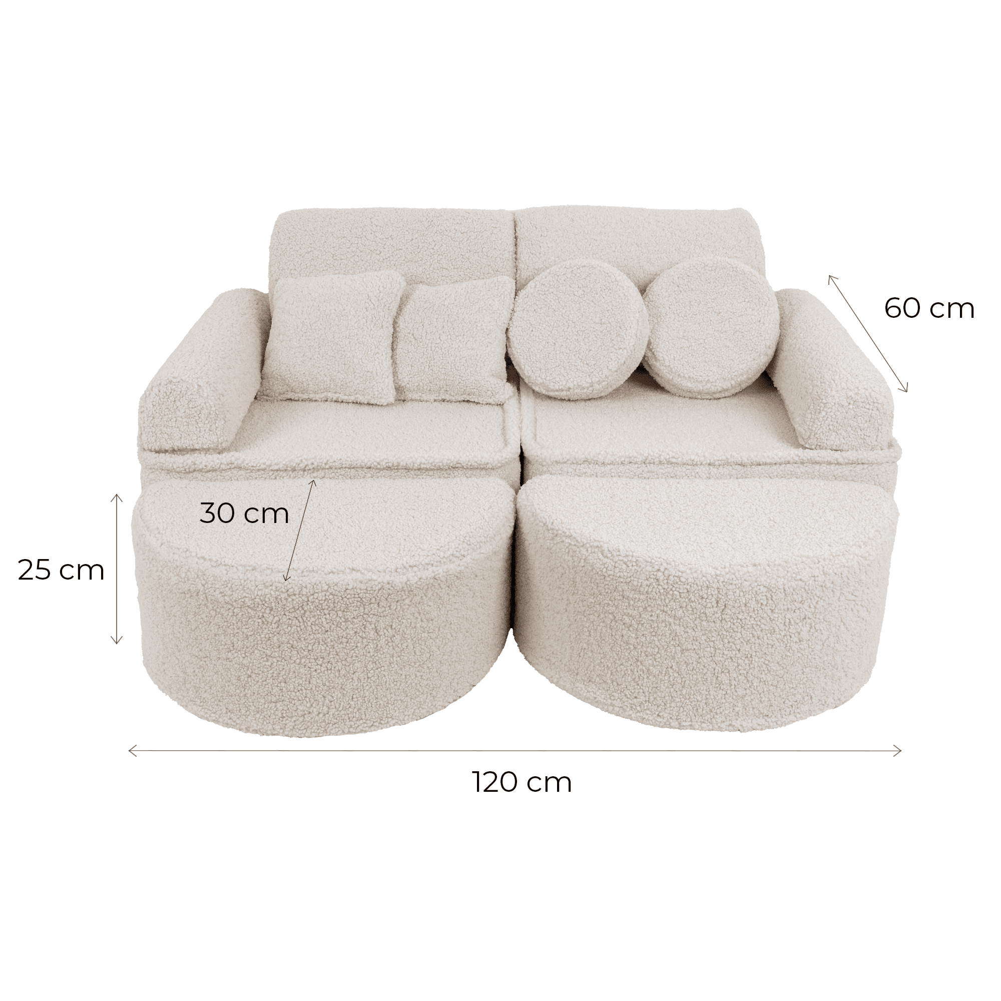 MeowBaby Spielsofa Mini Max Bearly - beige/creme