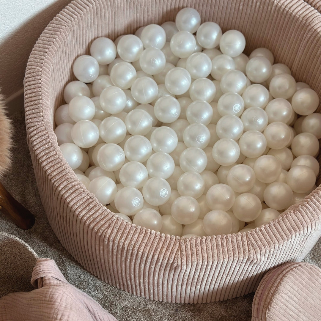 MeowBaby Ball Pit Aesthetic Cord ecru 90x30 cm, 200 balls - custom color selection